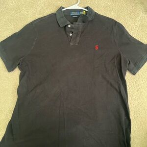 Ralph Lauren Black Polo Shirt for Men XL EUC